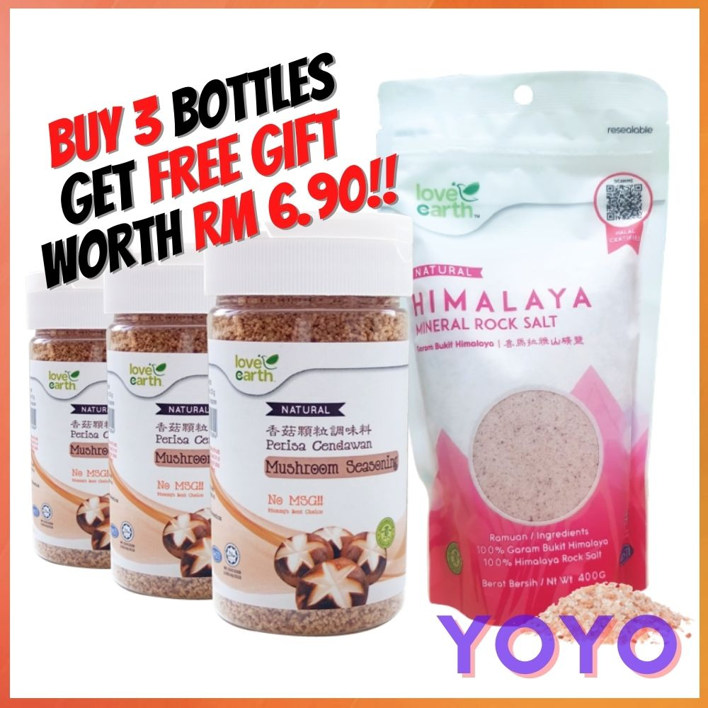 Love Earth Natural Mushroom Seasoning 150g (Buy 3 Free 1 Himalaya Salt