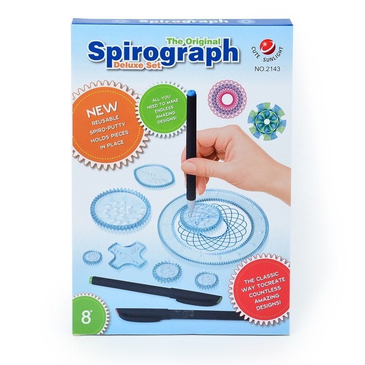 Set Ruler Educational Drawing Toys Deluxe Spirograph Mainan Melukis ...