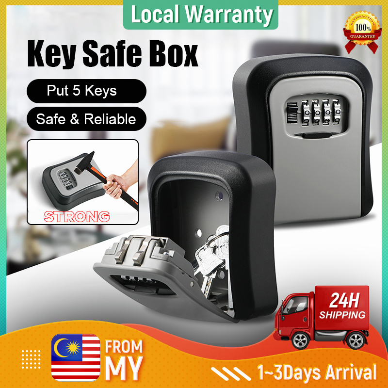 Wall Mount Key Safe Box Numbering Lock Key Storage Lock Box 4 Digits