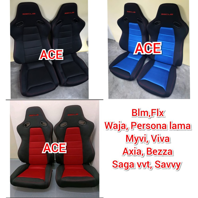 Sscus bucket Seat for Myvi,Viva,Axia,Bezza,BLM,Flx,lama Persona,Waja