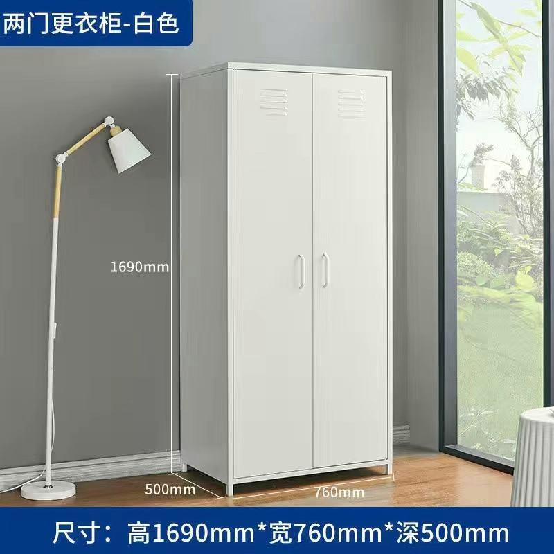 Iron wardrobe 1/2Door Wardrobe metal wardrobe dormitory wardrobe adjustable shelves Combination