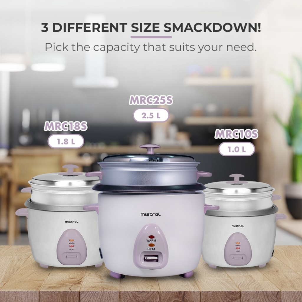 MISTRAL RICE COOKER MRC 10S (1.0LITRE) Shopee Malaysia