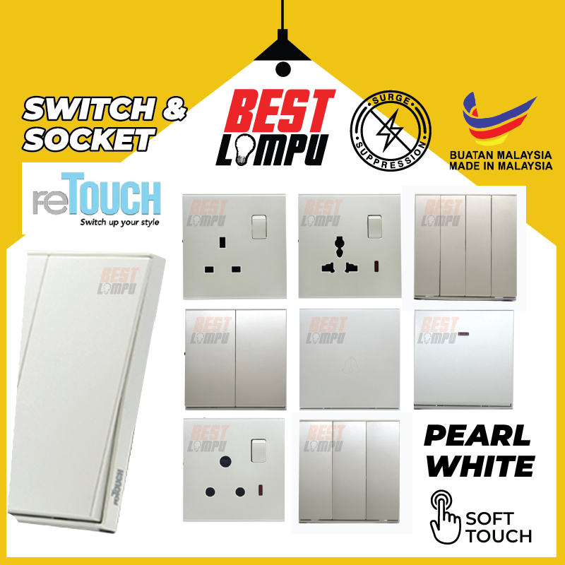 Retouch Elegance Sense White Wall Switch 13A 15A 20A Socket Plug Data ...