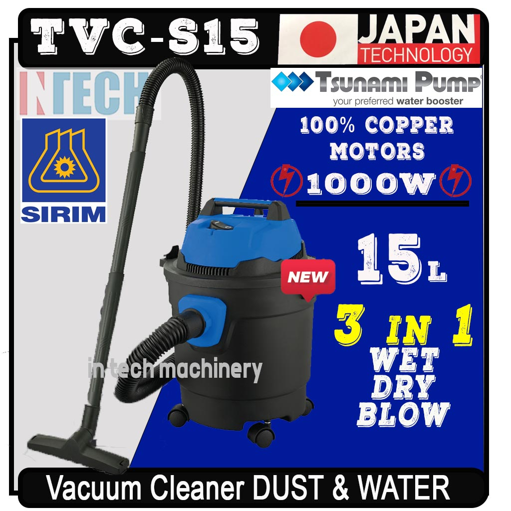 TSUNAMI TVCS15 / TVCS15 VACUUM CLEANER DUST & WATER 1000W 15L Shopee