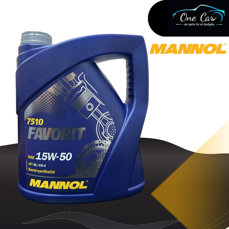 Mannol Favorit 15W-50 Motoröl – 5 Liter, Hydrosynthetisch – Für Benzin- Und Dieselmotoren, Auch Für ältere Fahrzeuge Mit Hoher Laufleistung