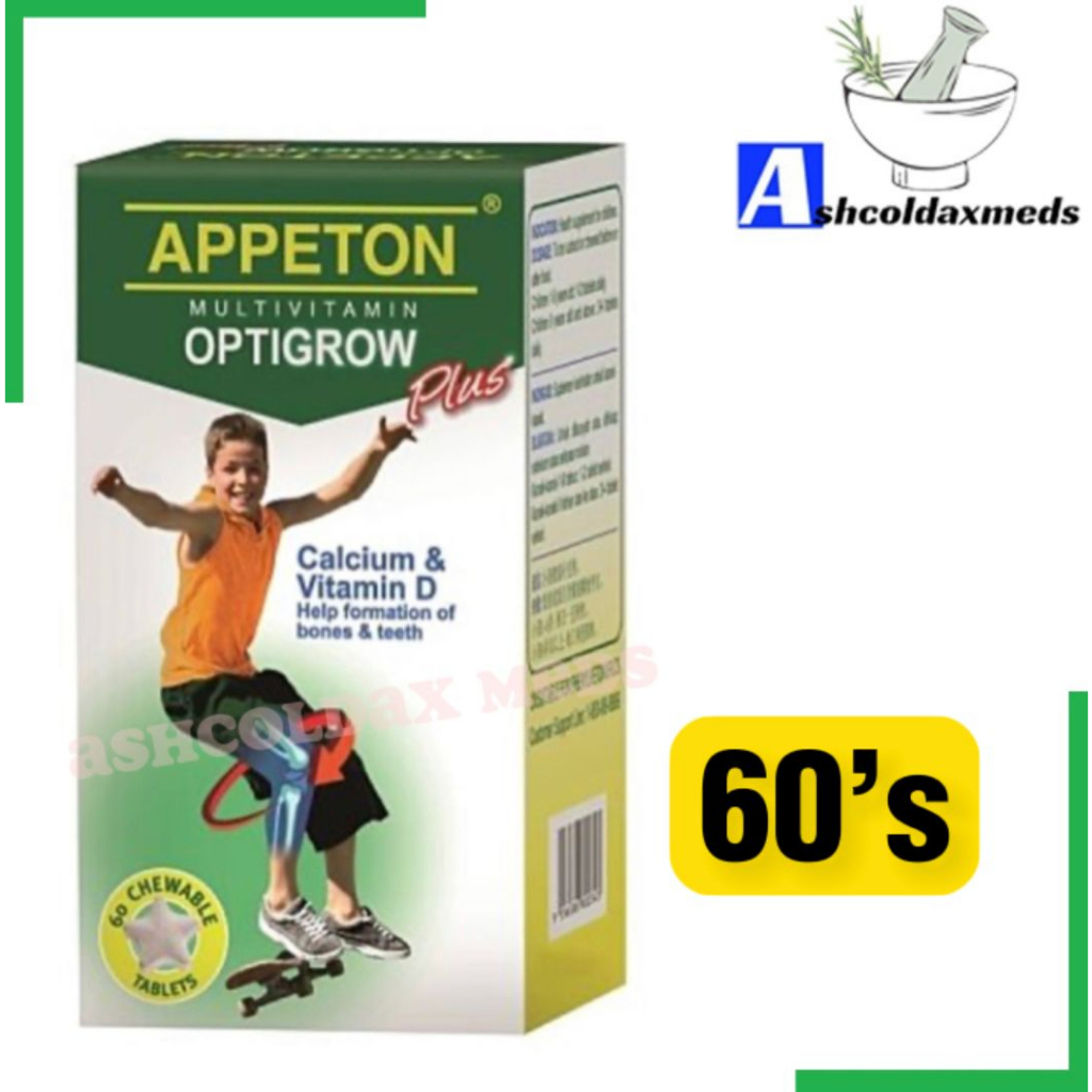 APPETON MULTIVITAMIN OPTIGROW PLUS TABS 60S EXP07/2026 | Shopee Malaysia