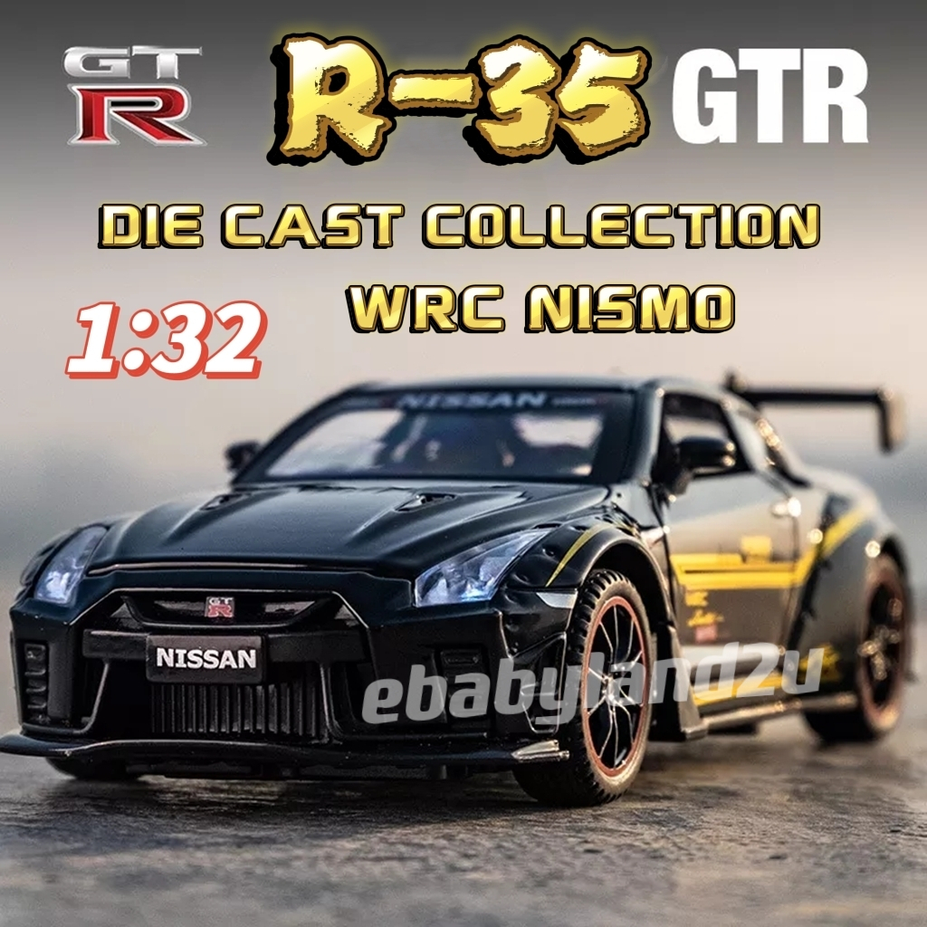 Die Cast 1:32 GTR R35 Nismo Pull Back With Light And Sound Diecast ...