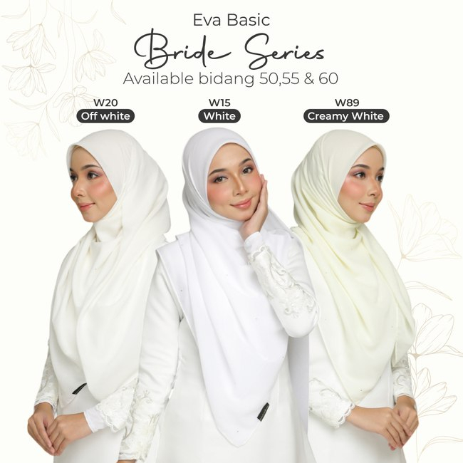 Bidadarihouse Eva Basic Bride Series Tudung Labuh Nikah (120cm/130cm ...