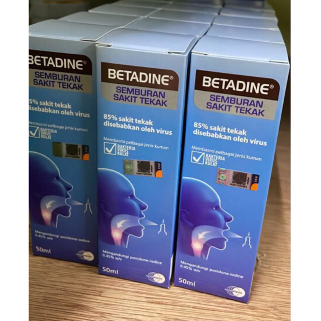 Betadine sore throat spray 50ml ( semburan sakit tekak ) Shopee Malaysia