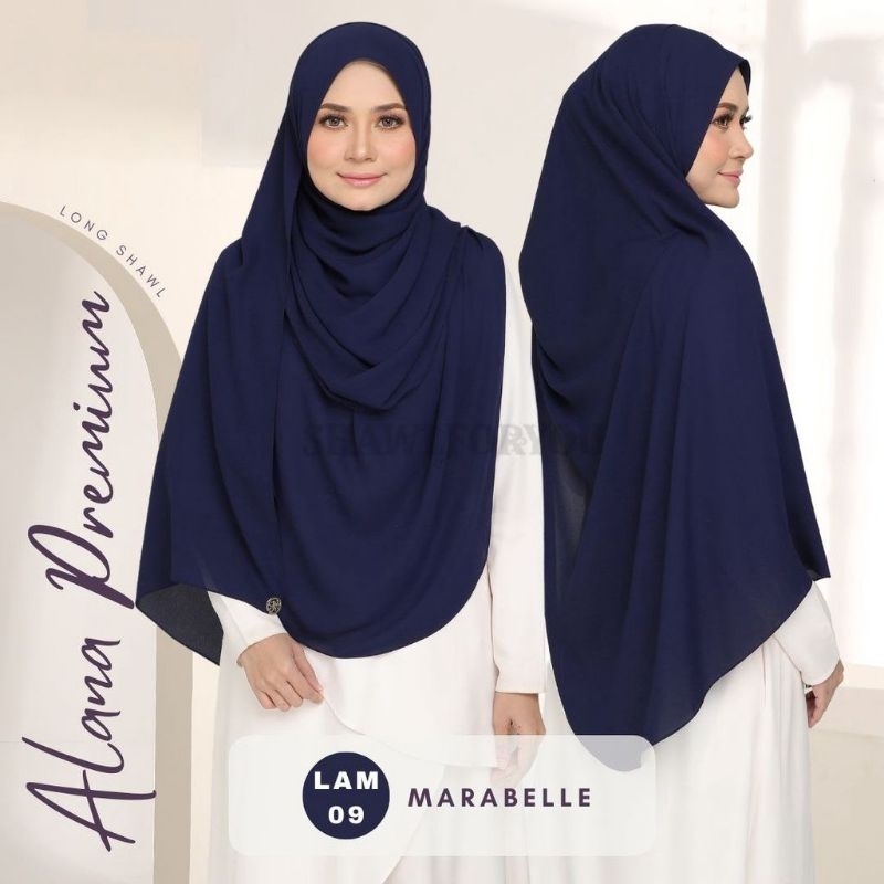 SFY Long Shawl Alana (Marabelle) | 2.2M X 0.7M Labuh | Shopee Malaysia