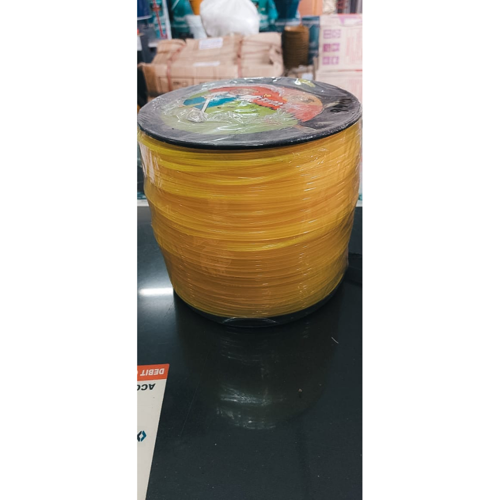 YELLOW NYLON GRASS CUTTING BRUSH CUTTER SPOOL STRING / TALI MESIN ...