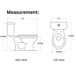 8 Inch 200mm S-trap Wc Water Closet Toilet Close Coupled Tandas Duduk 