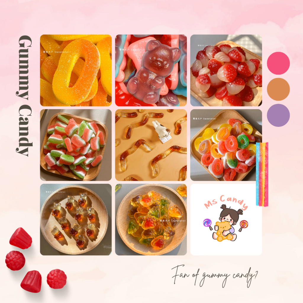 Readystock Gummy Candy Bebeto Haribo Watermelon Cola Worms