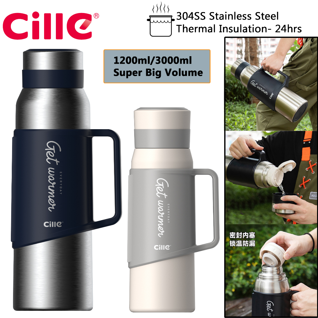 1.2 Litre Water Bottle, Vacuum Insulated Stainless Steel Water