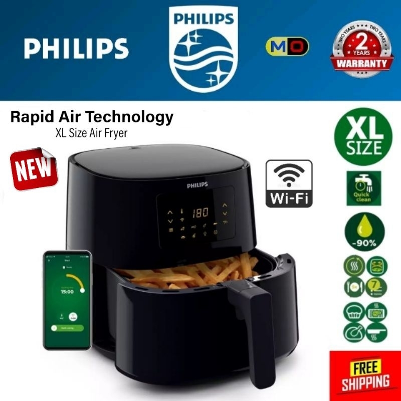 Philips 6.2L Digital Air fryer Essential Airfryer XL HD9280 Shopee