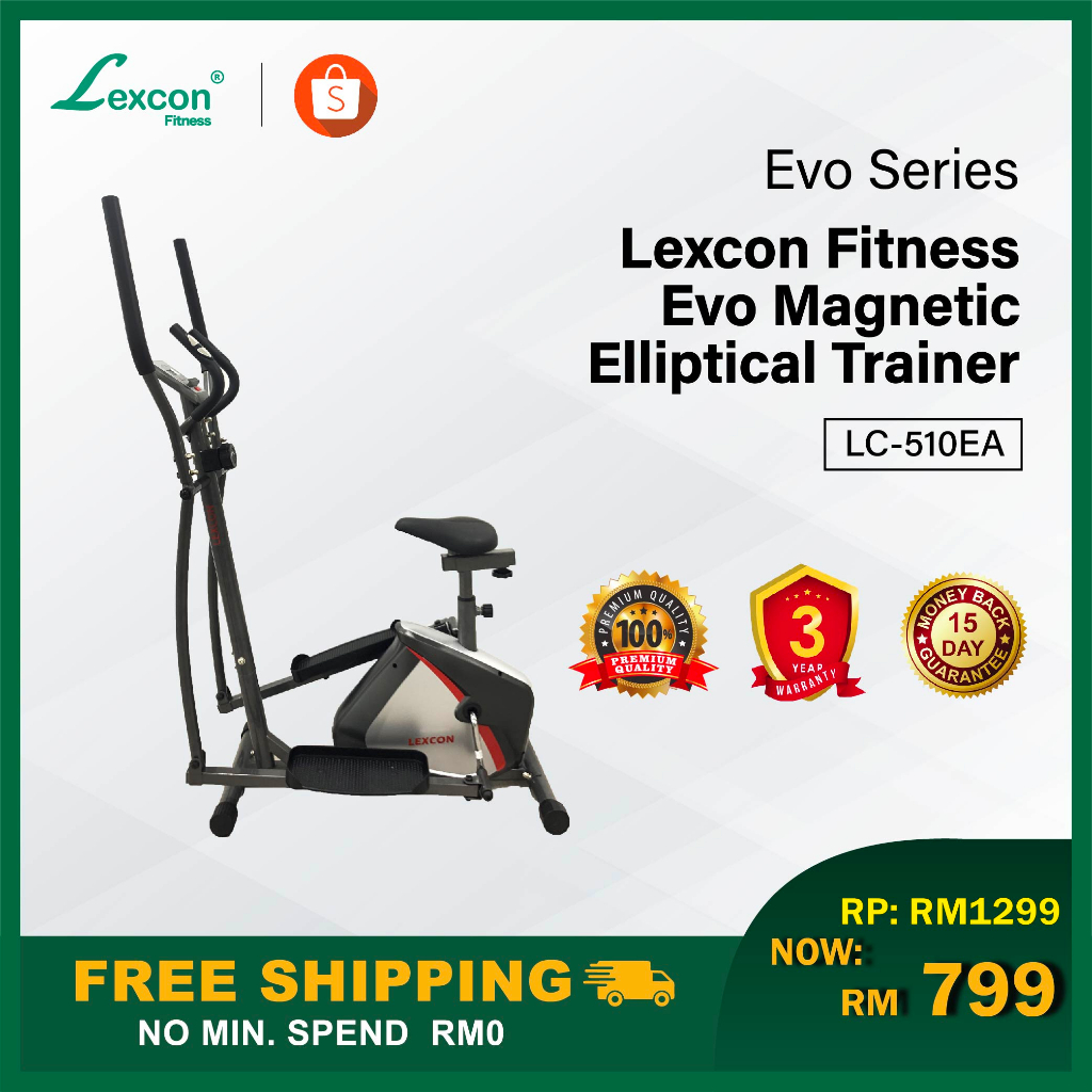 Lexcon Fitness EVO series Magnetic 2 in 1 Exercise Elliptical Trainer LC 510EA 3 Years Warranty for body frame