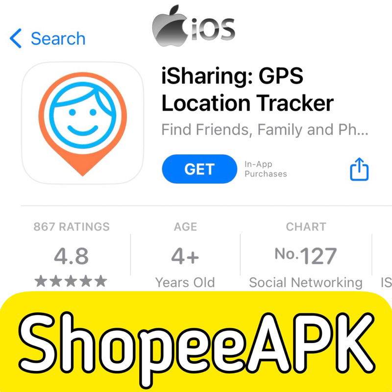(l0S) iSharing GPS Location Tracker Tweaked (FOC 8 Apps) Shopee