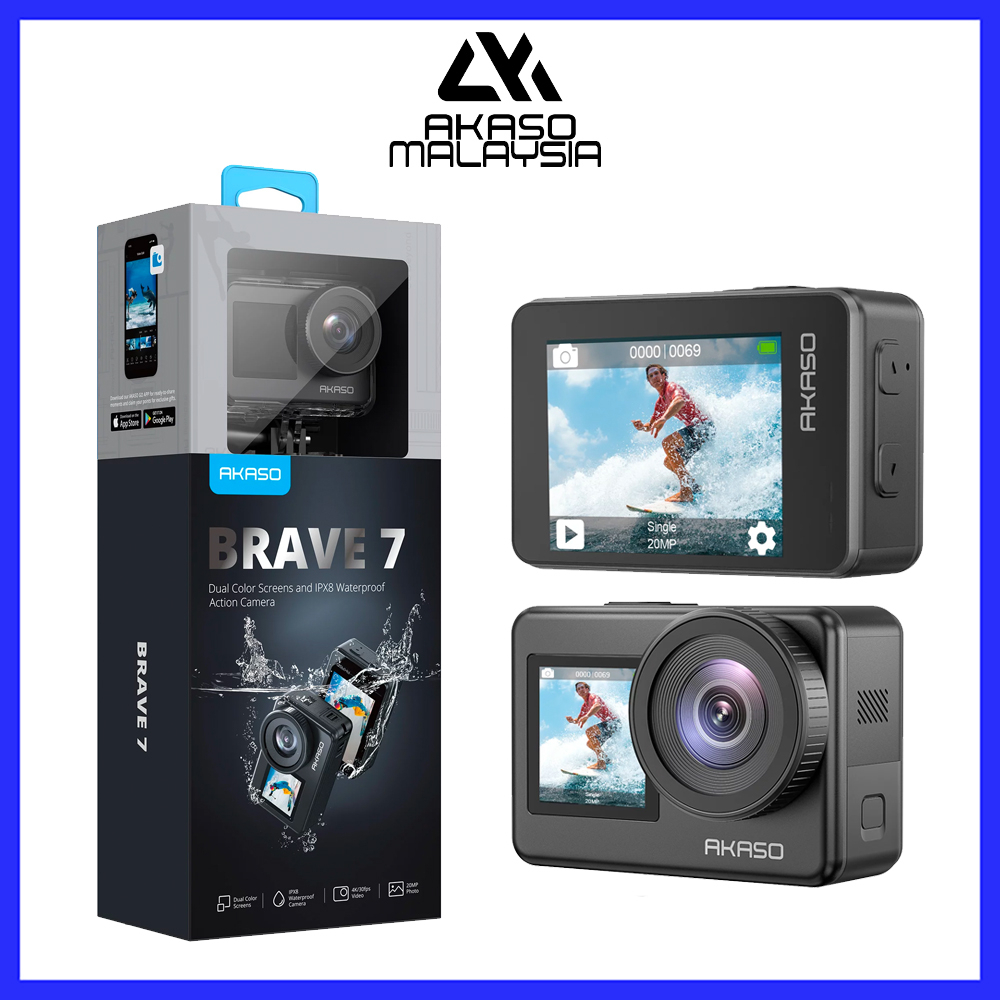 Akaso Brave 7 Waterproof 4K action camera Malaysia Official Store