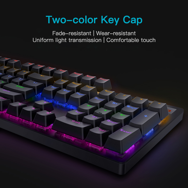Rapoo V500 Pro Mechanical Keyboard Wired Gaming Keyboards 104 Keys ...