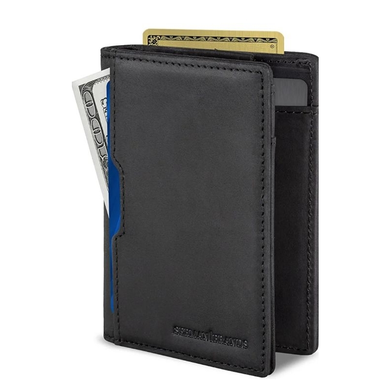 SERMAN BRANDS Wallets for Men Slim Mens leather RFID Blocking ...