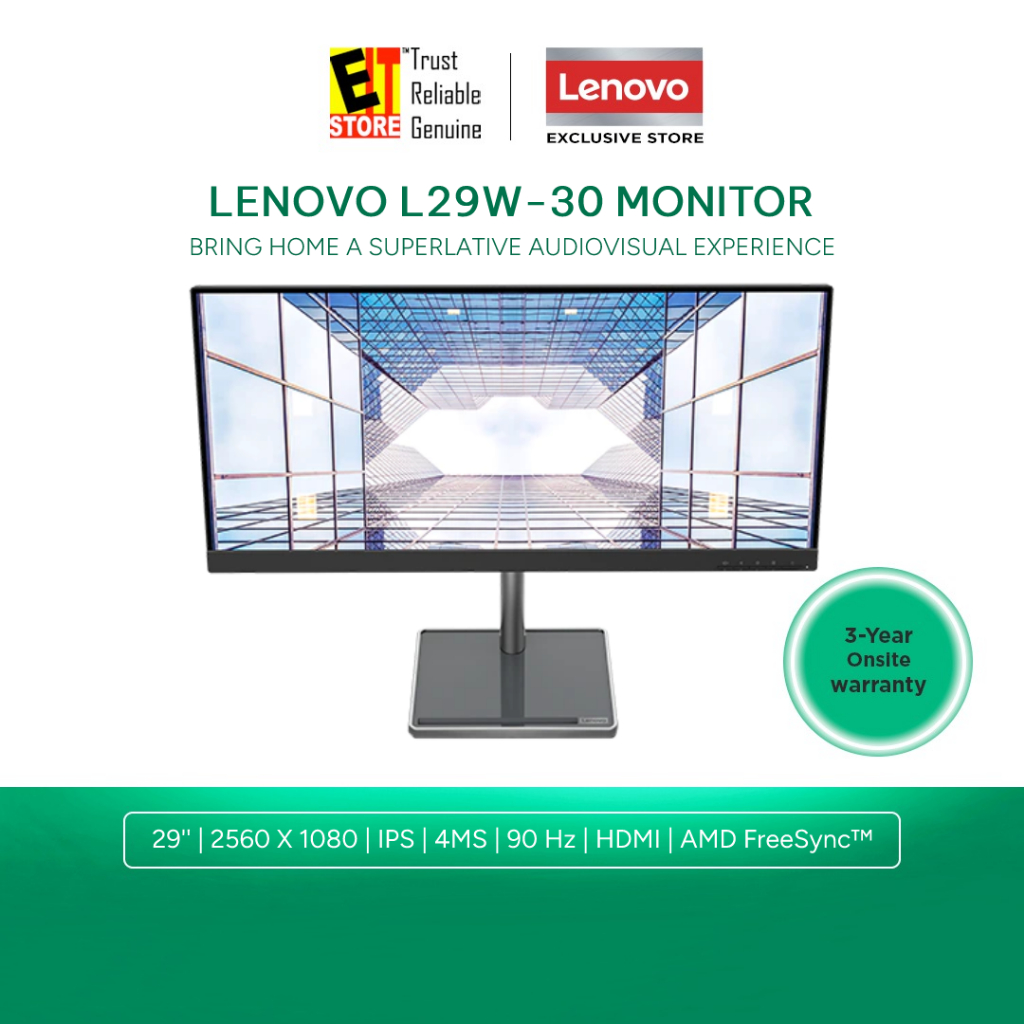 Lenovo L29w-30 (29" / Ultrawide / 1080p / 90Hz / 4ms / HDMI / IPS ...