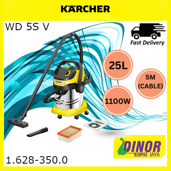 KARCHER WET AND DRY VACUUM CLEANER WD 5S V/1.628350.0 Shopee Malaysia
