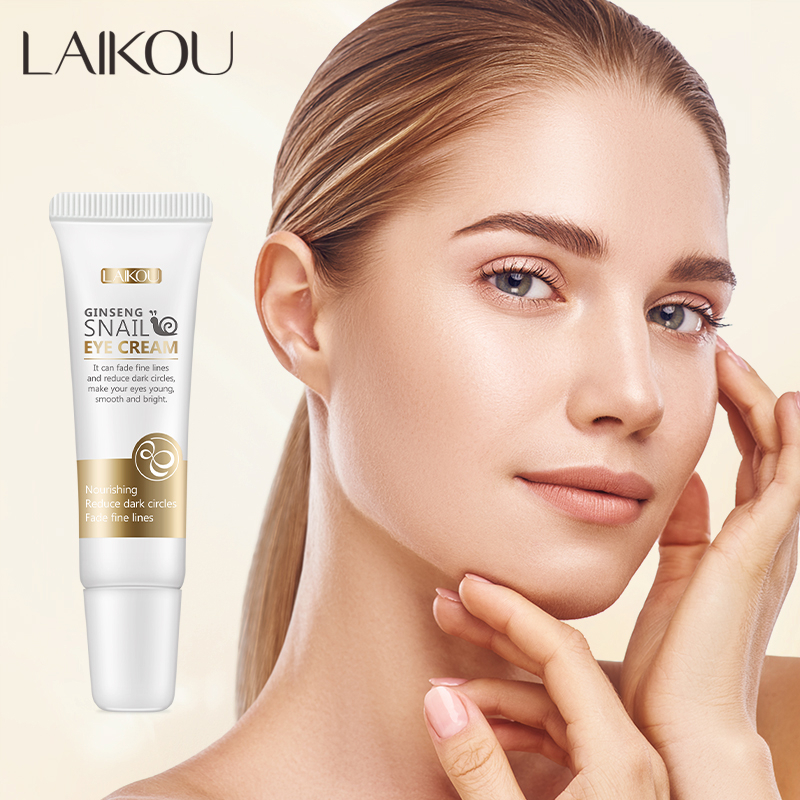 LAIKOU Ginseng Snail Eye Cream Remove Eye Bags Antiaging Eye Care (15g