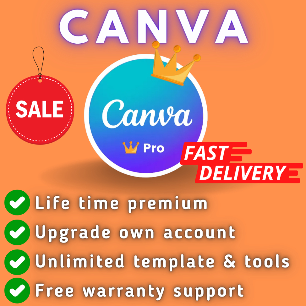 Canva Pro 100% Original Apps Unlimited Design Template Life Time ...