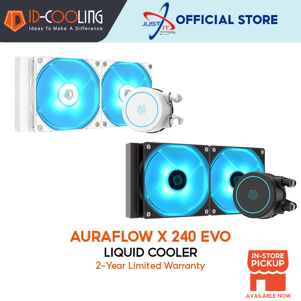 Id-Cooling Auraflow X 240 EVO RGB CPU Liquid Cooler ( BLACK / Snow ...