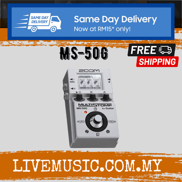 Zoom MS-50G - MultiStomp Guitar Pedal (MS50G/MS 50G) | Shopee Malaysia