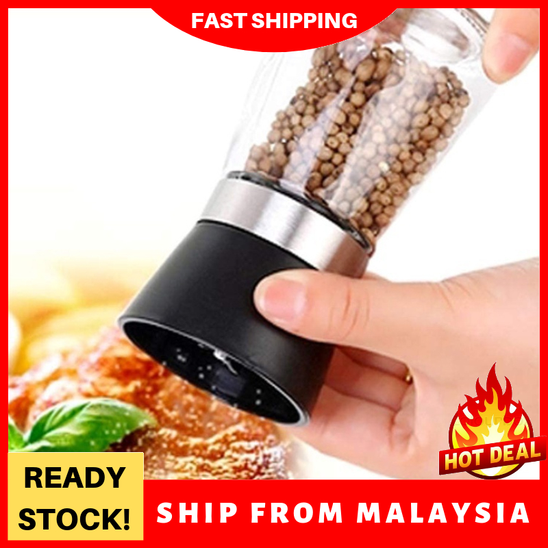 High 180ml Grips Salt & Pepper Grinder Adjustable Coarseness Pepper