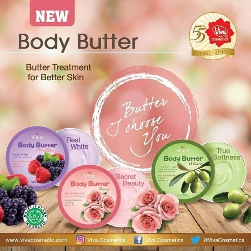 Viva White Body Butter 200gr Body Cream Shopee Malaysia