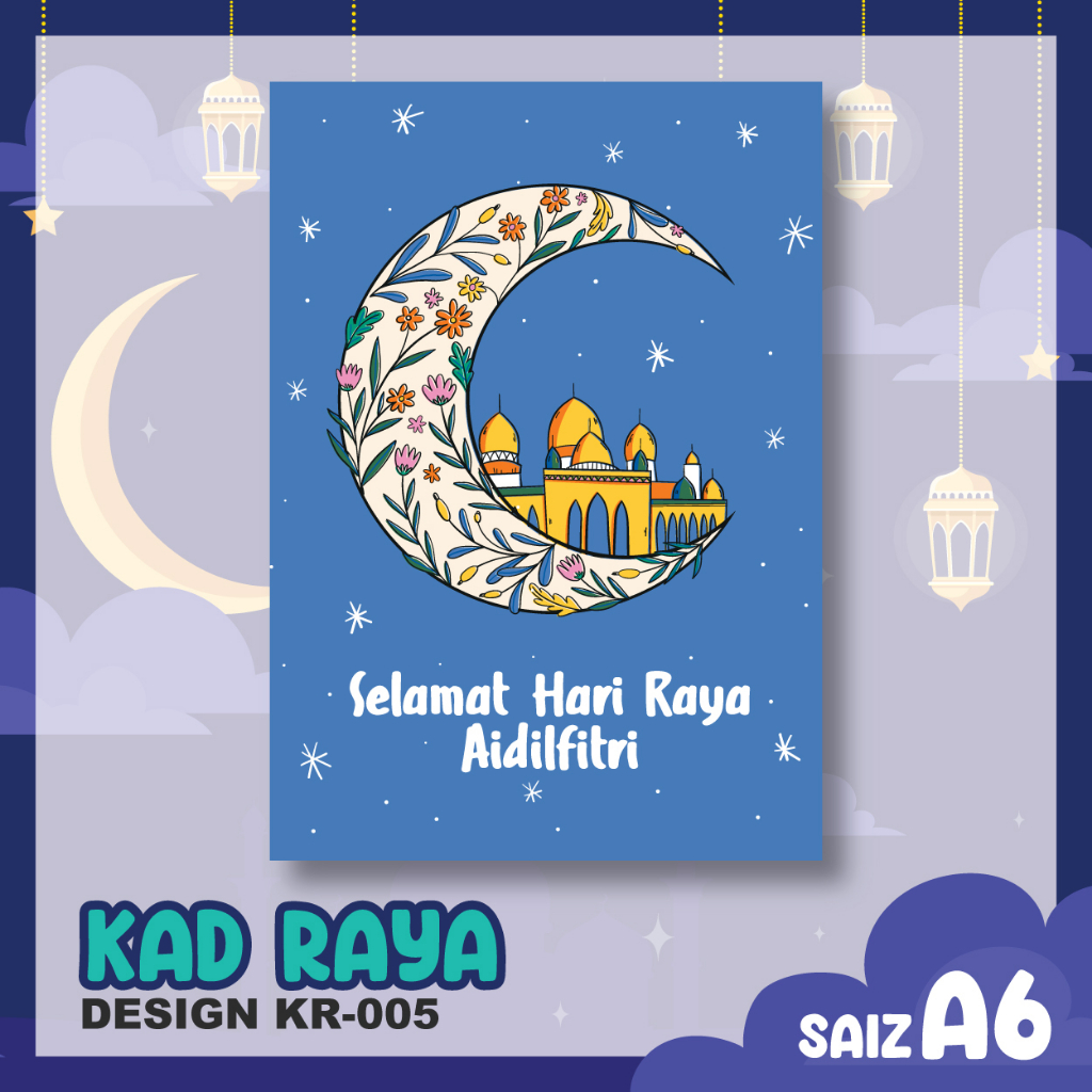 KAD RAYA PERCUMA SAMPUL | SAIZ A6 | SINGLE KAD | Shopee Malaysia