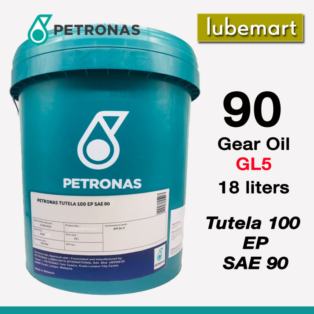 Manual Gear Oil SAE90 GL-5 PETRONAS TUTELA 100 EP SAE 90 (18 LITERS ...