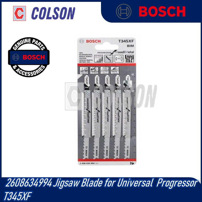 COLSON BOSCH Jigsaw Blade Universal Progressor T345XF 2608634994 (5pcs