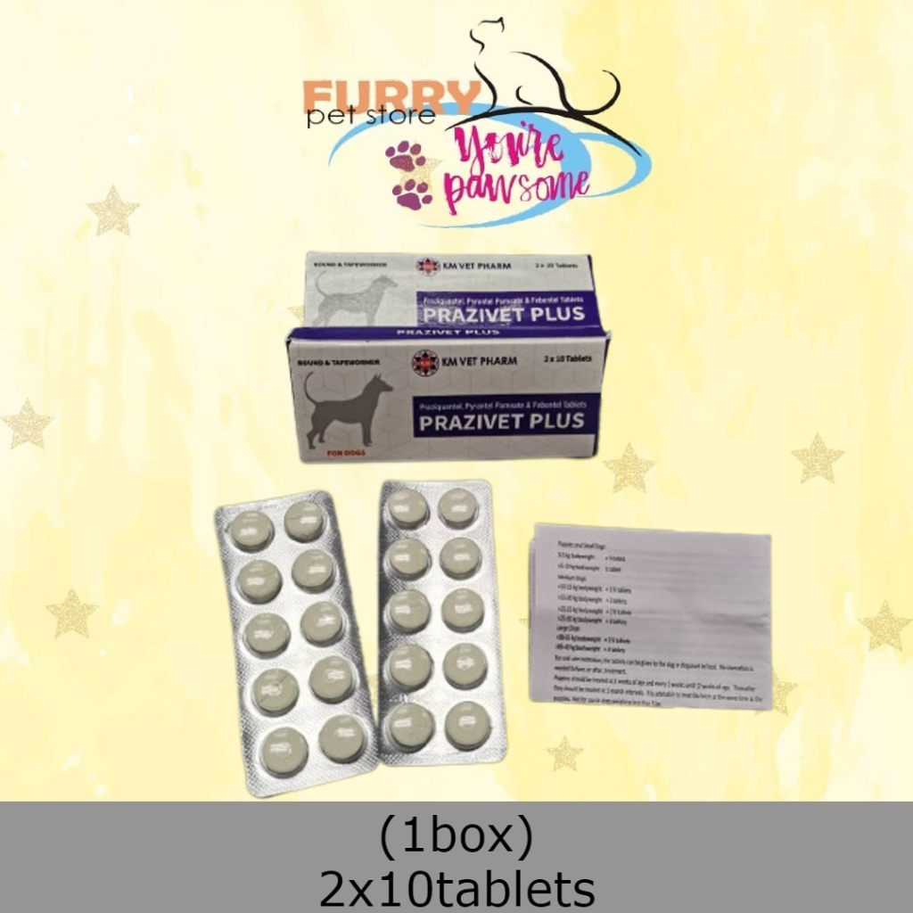 Prazivet Dog Deworm 2x10 Tablets (Praziquantel, Pyrantel Pamoate and