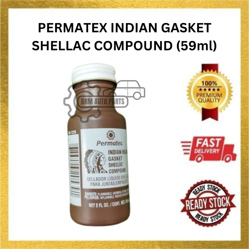 PERMATEX HEAD GASKET SHELLAC COMPOUND PASTE INDIAN HEAD 59ml | Shopee ...