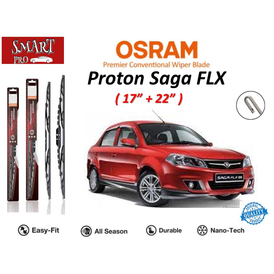 Osram Premier Conventional Wiper Blade ( U Hook ) For Proton Saga FLX