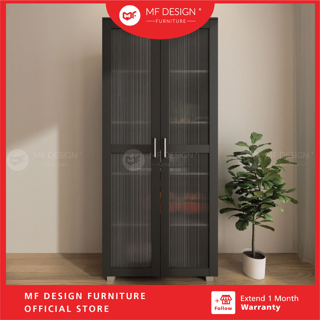 MF DESIGN Kylan Almari Dapur Bertutup Storage Pinggan