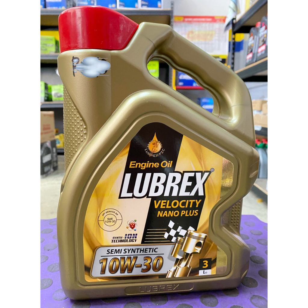 LUBREX 10w30 Engine OIL VELOCITY NANO PLUS 3L MINYAK HITAM KANCIL VIVA