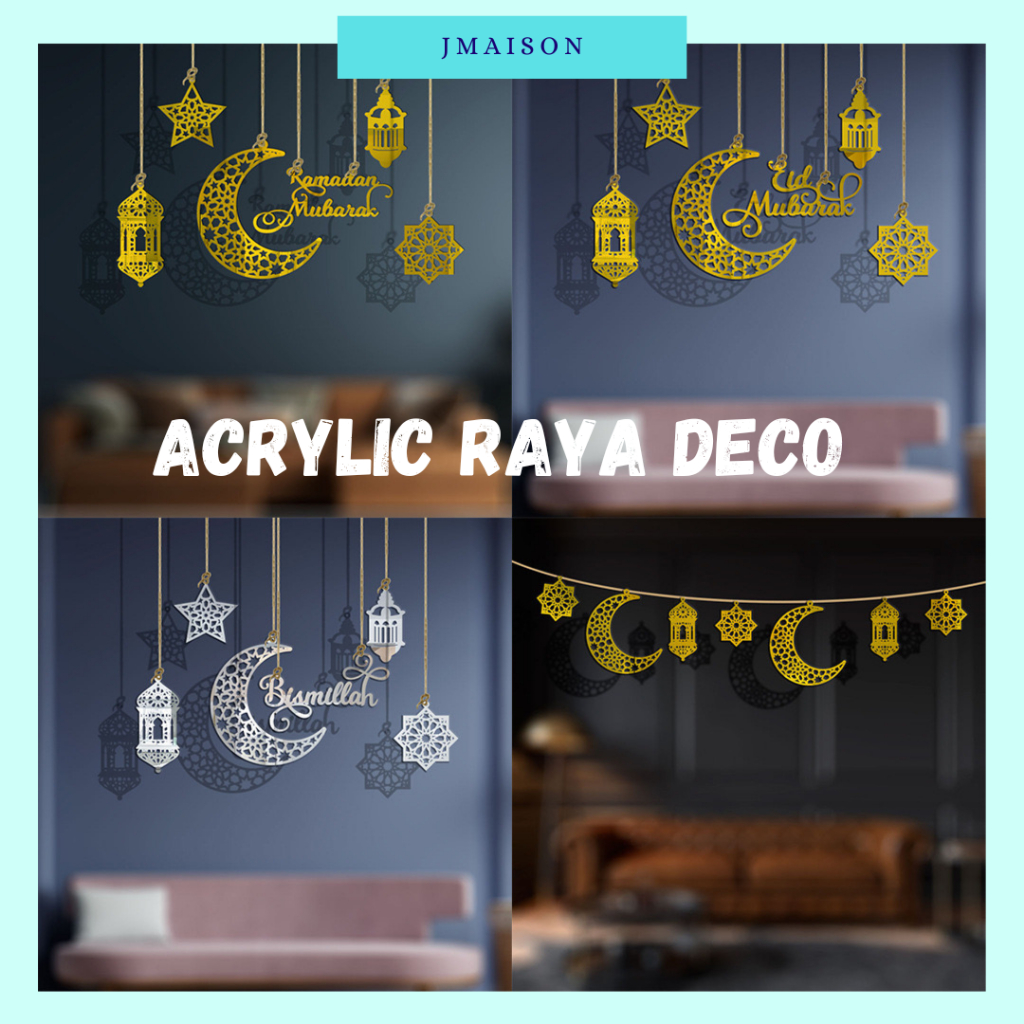 JMAISON 2024 Hari Raya Decoration Acrylic Hanging Tag Hiasan Raya ...