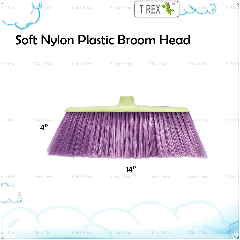 Soft Nylon Plastic Broom Head Soft Broom Sweeper Sweeping Broom