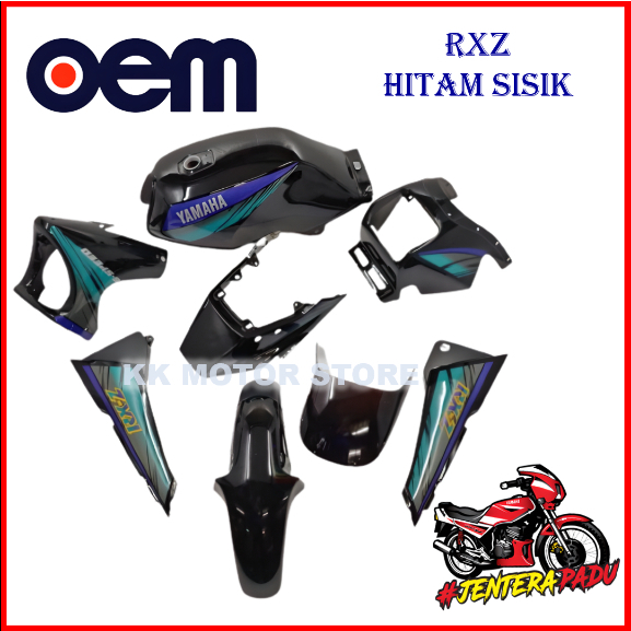 (100% OEM !!!) COVERSET RXZ BOSS OEM HITAM SISIK (FULL TANAM) | Shopee ...