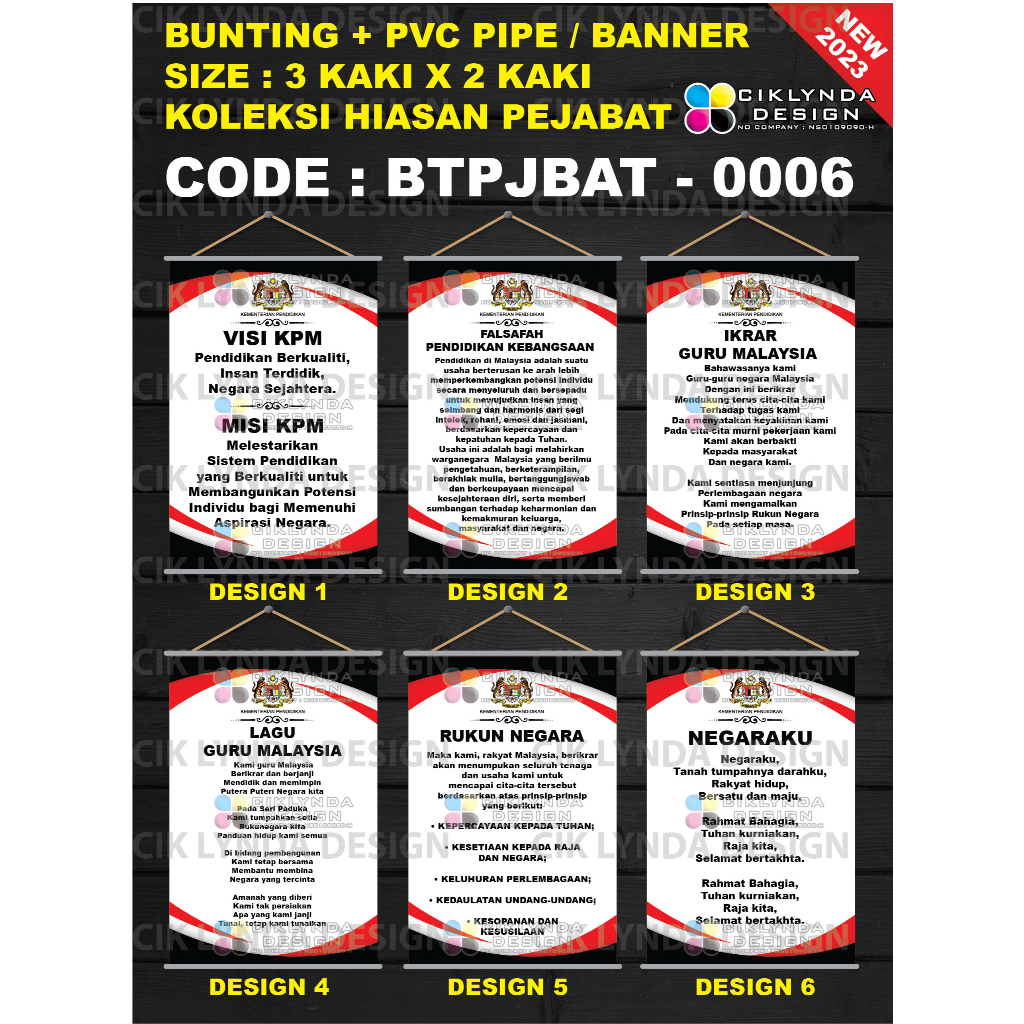 Pre Order Bunting Pvc Pipe Hiasan Pejabat Shopee Malaysia