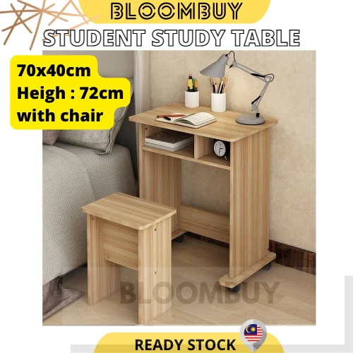 Meja Student study Desk Computer Table With Wheels | Shopee Malaysia