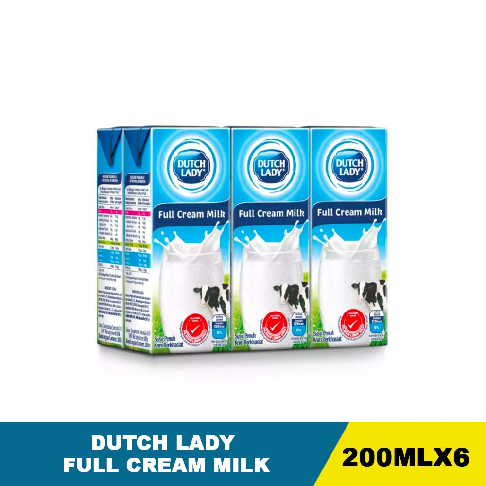 Dutch Lady Full Cream Uht Milk 6 X 200ml Shopee Malaysia