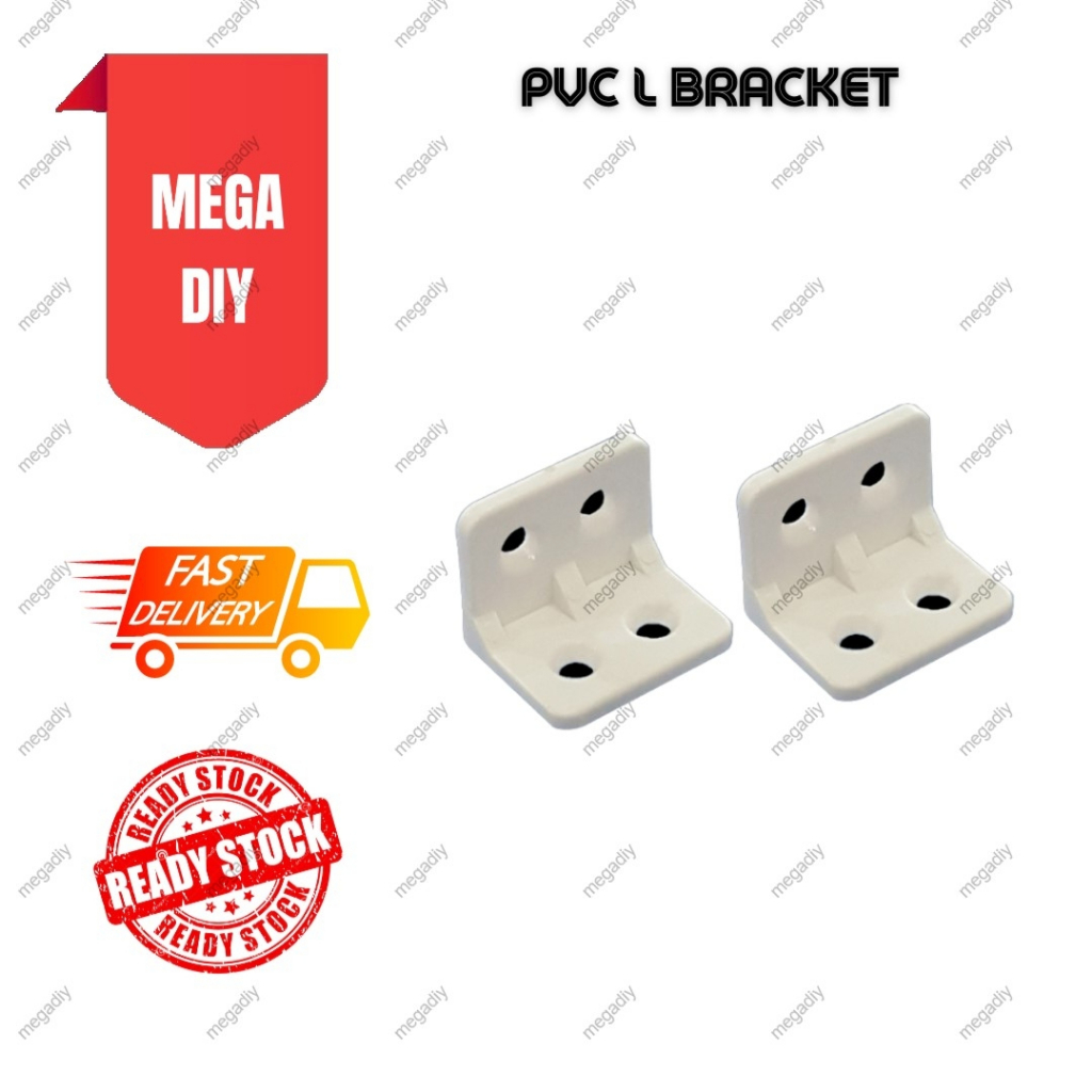 PVC Shelf Support L bracket / Furniture Angle Corner Bracket / Corner