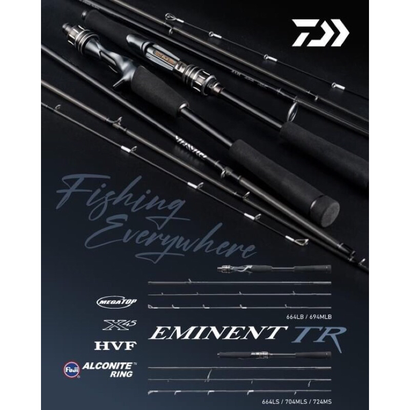2022 DAIWA fishing rod EMINENT TRAVEL ROD 724MS 704MLS 664LS 694MLB 664LB 1  YEAR LOCAL WARRANTY PACKING WITH PVC PIPE