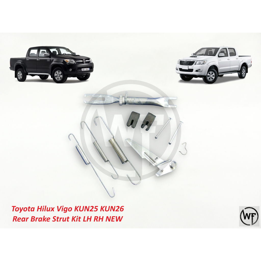 Complete Rear Brake Drum & Shoe Set For Toyota Hilux 4WD (KUN25, KUN26, GGN25) 2005-2018