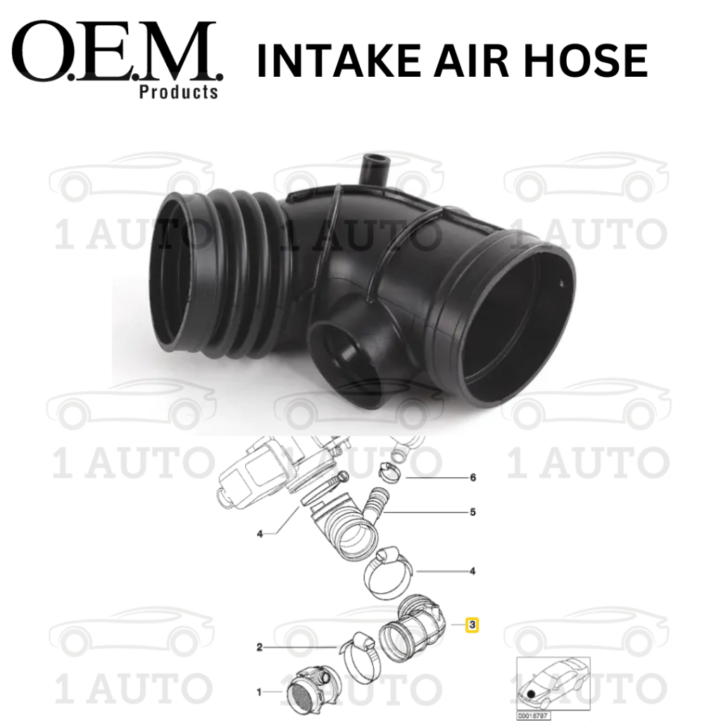 OEM INTAKE AIR HOSE BMW E39 M52 M54 ENGINE 520i 523i 525i 528i E38 728i ...